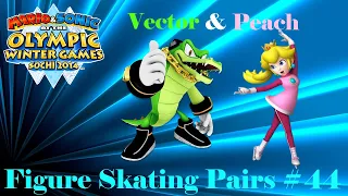 Mario Sonic At The Sochi 2014 Olympic Winter Games Figure Skating Pairs 44 Vector Peach  Mario Sonic At The Sochi 2014 Olympic Winter Games Figure Skating Pairs 44 Vector Peach