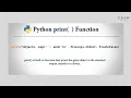 Python Programming Tutorial Print Function Training Craw Security