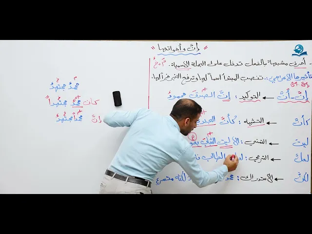 ⁣مادة اللغة العربية للصف الخامس الاعدادي المنهج الجديد : ان  وأخواتها
