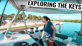 CRUISING FLORIDA KEYS BY CATAMARAN | Scuba Diving From The Sailboat Ep. 13