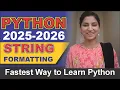 Python Tutorial Projects Notes Practice More 2025 26 String Formatting Hindi Urdu 10