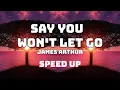 Download Lagu James Arthur - Say You Won't Let Go (Speed Up / Fast)