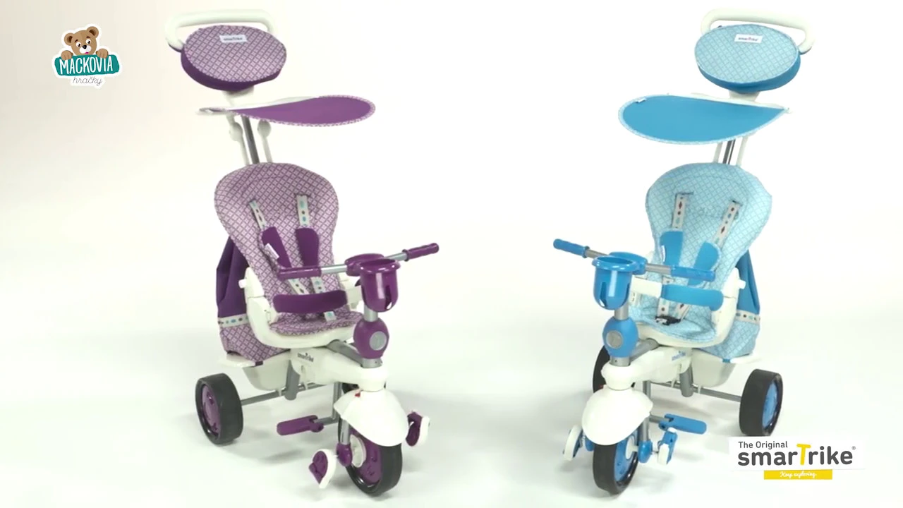 Trojkolky od 10 mesiacov - Trojkolka Splash 5v1 Red smarTrike - 4