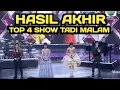 Lagu HASIL AKHIR TOP 4 SHOW TADI MALAM / SIAPAKAH YANG MENDAPATKAN ALL SO