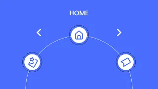 Creative - Semi Circular Navbar in Html CSS JS Javascript Rotating Navigation Bar