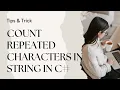 Count Repeated Characters in a String C Find number of duplicate Characters in a String C