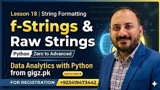 Python Zero to Advanced - String Formatting f Raw r Strings in Python