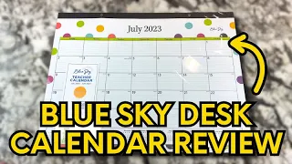 Blue Sky 2023-2024 Academic Year Teacher Monthly Desk Pad Calendar Dots - Review