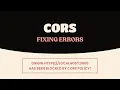 Fix CORS Errors in React JS 2023