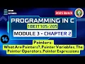 Module 3 Chapter 2 Pointers Variables Operators Expressions Programming in C