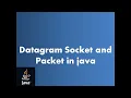 DatagramSocket and DatagramPacket DatagramSocketclass advance java programing language