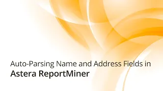 Auto-Parsing Name and Address Fields in Astera ReportMiner