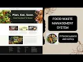 Food Waste Management System - Python Django Project Source Code