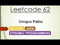 Leetcode 62 Unique Paths Java