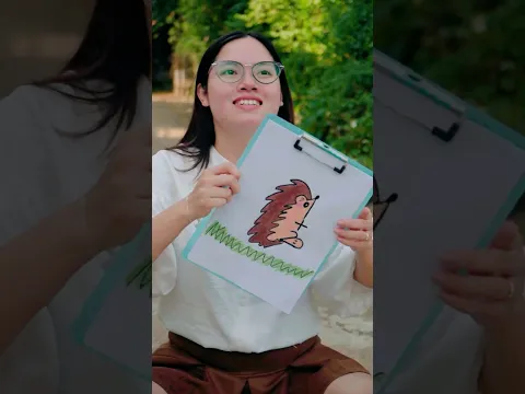 How to Draw a Colorful Hedgehog! 🎨🦔 🌈#trending #shorts #drawing
