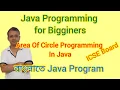 Area of Circle Programming in Java Java Basic Programming Using BlueJ Java Programming