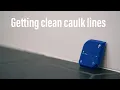 Clean caulk lines with caulking tool
