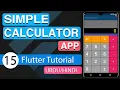 15 - Simple Calculator App in Flutter Android Studio Tutorial 2020