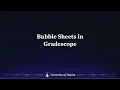 Using Gradescope for Bubble Sheet Tests