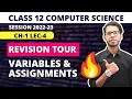 Variables and Assignments In Python Class 12 Revision Tour Class 12th in Hindi Vishal Kumar
