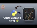 Created Lord Ganesha Using Python Code Ganpati Ji with Turtle Graphics Devotion Coding
