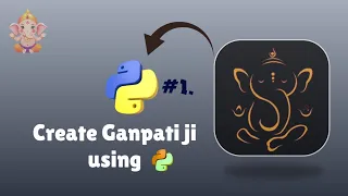 Created Lord Ganesha Using Python Code Ganpati Ji with Turtle Graphics Devotion Coding