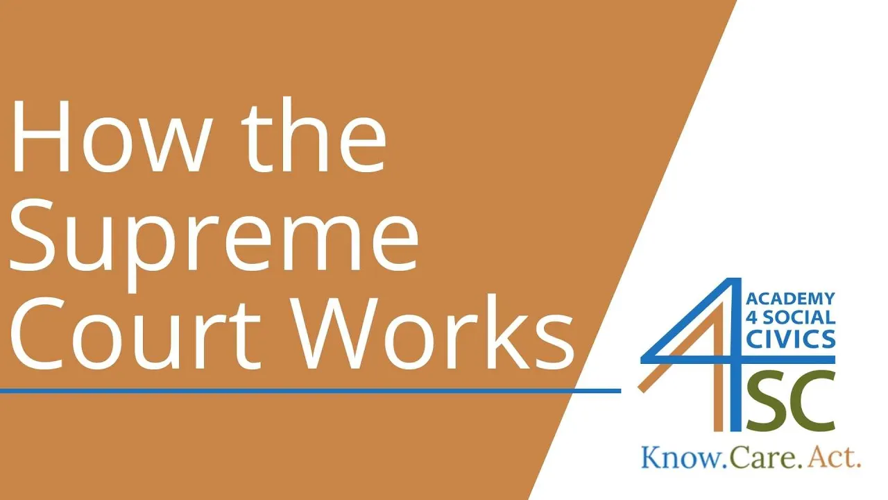 How the Supreme Court Works: An Appeal to Justice - US Judicial Branch Series | Academy 4 Social...