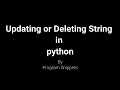 Updating or deleting string In Python