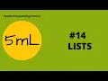 5mL - Working on Lists Tutorial Python Programming HINDI