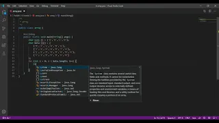 array java Visual Studio Code