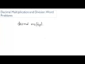 Decimal Multiplication and Division Word Problems