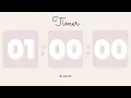 1 Hour Silent Timer with Cute Ending Alarm Beige Timer