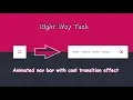 Pure CSS Animated nav bar with cool transition effect Html Css only