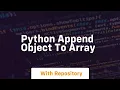 python append object to array