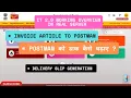How to invoice article to postman in post office IT 2 0