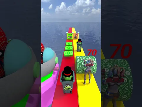 Help Spider-man Attention in New MONEY RUN Challenge! #shorts