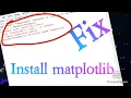 Install matplotlib in python HINDI TUTORIAL
