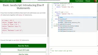 Basic JavaScript Introducing Else If Statements free code camp Dani