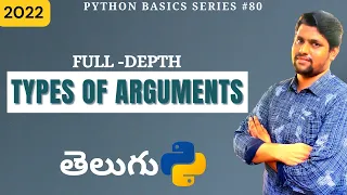 Types of Arguments in Python Function Arguments in Python Python Tutorial in Telugu