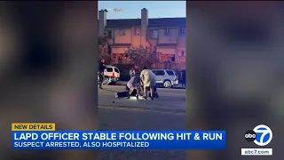 LAPD officer in stable condition after Sylmar hit-and-run leaves him with broken leg head injuries