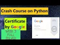 Crash Course On Python Quiz Weak 3 - Full solved Google IT Automation with Python 2020