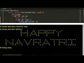 Java - Print Happy Navratri Pattern using Nested Loops