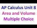 Unit 8 Multiple Choice Questions from AP Calculus Exams Area and Volume TI-84
