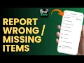 How to Report Wrong or Missing Items