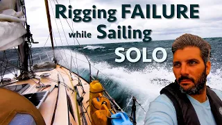 Rigging Failure Sailing Solo While My Wife is Crewing on Delos! (Calico Skies Sailing, Ep. 67)