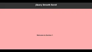 jQuery Smooth Scroll Effect Simple Scroll Navigation Tutorial