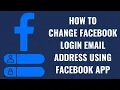 How to Change Facebook Login Email Address Using Facebook App