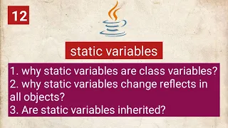 java-static variables