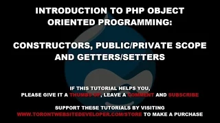 PHP Object Oriented Programming - Constructors