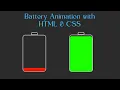 Battery Animation with HTML CSS